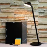 Lampe de bureau LED, port USB JACK UNILUX - Lampe de bureau LED UNILUX JACK noir, en situation sur un bureau