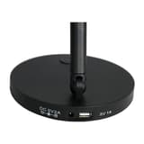 Lampe de bureau LED, port USB JACK UNILUX - Lampe de bureau LED UNILUX JACK noir, socle et port USB, détail