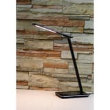 Lampe de bureau LED compacte, induction LINKA UNILUX - Lampe de bureau LED compacte UNILUX LINKA noir, en situation sur un bureau