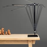Lampe de bureau LED, bras pliants LUMILIGHT UNILUX - Lampe de bureau LED UNILUX LUMILIGHT noir, positions des bras pliants