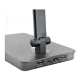 Lampe de bureau LED, 2 ports USB NOVY UNILUX - Lampe de bureau LED UNILUX NOVY noir, ports USB sur la base, détail