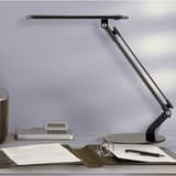 Lampe de bureau LED, socle en tôle épaisse RUMBALED UNILUX - Lampe de bureau LED UNILUX RUMBALED noir, en situation sur un bureau