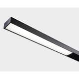 Lampadaire LED de bureau, 3 970 lumens Beryll noir HANSA - Lampadaire Hansa Beryll noir, tête allumée