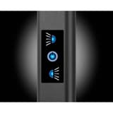 Lampadaire LED de bureau, 2 têtes Larimar noir HANSA - Lampadaire Hansa Larimar noir, touches tactiles sur le fût