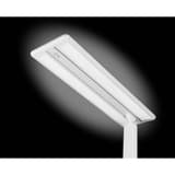 Lampadaire LED de bureau, 2 têtes Larimar blanc HANSA - Lampadaire Hansa Larimar blanc, têtes allumées