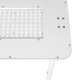 Lampadaire LED de bureau, 10 400 lumens Capella blanc HANSA - Lampadaire Hansa Capella blanc, tête allumée vue de dessous