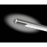 Lampe de bureau LED, IRC supérieur à 90 Aura argent HANSA - Lampe de bureau Hansa Aura argent, bout de la tête et interrupteur