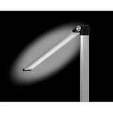 Lampe de bureau LED, bouton variateur Breeze argent brossé HANSA - Lampe de bureau Hansa Breeze argent brossé, tête allumée