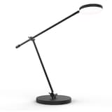 Lampe de bureau LED connectée, cycle circadien SUNLIGHT UNILUX - Lampe de bureau LED connectée UNILUX SUNLIGHT noir et chrome, vue d'ensemble