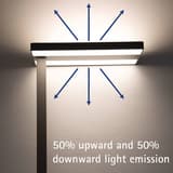 Lampadaire LED, direct et indirect javal argent MAUL - Lampadaire LED MAULjaval argent, dimensions