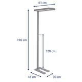 Lampadaire LED, détecteur de présence juvis sensor argent MAUL - Lampadaire LED MAULjuvis sensor argent, dimensions