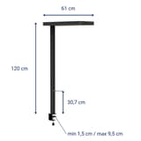 Lampadaire LED à pince, détecteur de présence juvis sensor à pince noir MAUL - Lampadaire LED à pince MAULjuvis sensor noir, dimensions