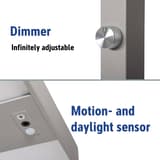 Lampadaire LED à pince, détecteur de présence juvis sensor à pince argent MAUL - Lampadaire LED à pince MAULjuvis sensor argent, dimensions