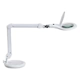 Lampe loupe LED sur pied, 3 dioptries makro sur pied blanc MAUL - Lampe loupe LED sur pied MAULmakro blanc, vue d'ensemble
