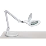 Lampe loupe LED sur pied, 3 dioptries makro sur pied blanc MAUL - Lampe loupe LED sur pied MAULmakro blanc, en situation