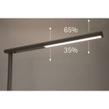Lampadaire LED, direct et indirect jet argent MAUL - Lampadaire LED MAULjet argent, dimensions