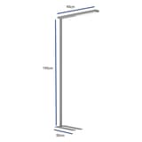 Lampadaire LED dimmable, direct et indirect jet dimmable argent MAUL - Lampadaire LED dimmable MAULjet argent, dimensions