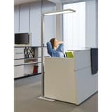 Lampadaire LED pour double poste senja argent MAUL - Lampadaire LED MAULsenja argent, en situation