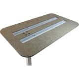 Lampadaire LED, panneau acoustique NEXUS UNILUX - Lampadaire LED UNILUX NEXUS blanc, tête avec panneau acoustique, détail