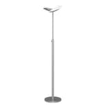 Lampadaire LED à éclairage indirect, demi-vasques orientables ZELUX UNILUX - Lampadaire LED à éclairage indirect UNILUX ZELUX gris métal, vue d'ensemble