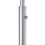Lampadaire LED à éclairage indirect, demi-vasques orientables ZELUX UNILUX - Lampadaire LED à éclairage indirect UNILUX ZELUX gris métal, variateur sur le mât, détail
