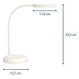 Lampe de bureau LED compacte, 3000 K joy blanc MAUL - Lampe de bureau LED MAULjoy blanc, dimensions