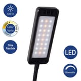 Lampe de bureau LED, température réglable pearly colour vario noir MAUL - Lampe LED MAULpearly colour vario noir, caractéristiques en pictogrammes