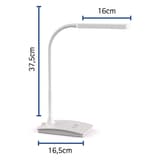 Lampe de bureau LED, température réglable pearly colour vario blanc MAUL - Lampe LED MAULpearly colour vario blanc, dimensions