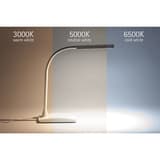 Lampe de bureau LED, température réglable pearly colour vario blanc MAUL - Lampe LED MAULpearly colour vario blanc, dimensions