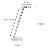 Lampe de bureau LED pliante, 6500 K puck blanc MAUL - Lampe de bureau LED pliante MAULpuck blanc, dimensions