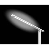 Lampe de bureau LED, tête inclinable Halo blanc HANSA - Lampe de bureau Hansa Halo blanc, tête allumée
