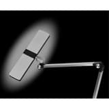 Lampe de bureau LED, double bras Nimbus argent HANSA - Lampe de bureau Hansa Nimbus argent, tête éteinte