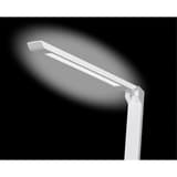 Lampe de bureau LED, capteur de luminosité Lumina blanc HANSA - Lampe de bureau Hansa Lumina blanc, tête allumée