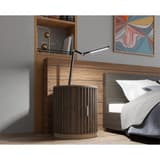 Lampe de bureau LED, double bras Cascade noir HANSA - Lampe de bureau Hansa Cascade noir, sur une table de chevet