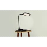 Lampe de bureau ou murale LED Horizon noir HANSA - Lampe de bureau Hansa Horizon noir, sur un guéridon