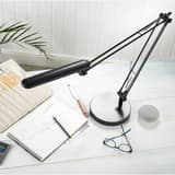 Lampe de bureau LED sur socle ou pince MAMBOLED UNILUX - Lampe de bureau LED sur socle ou pince UNILUX MAMBOLED noir, en situation sur un bureau