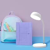 Lampe de bureau LED compacte, bras pivotant TAMY UNILUX - Lampe de bureau LED compacte UNILUX TAMY blanc, en situation sur un bureau