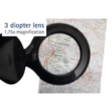 Lampe loupe LED dimmable, double lentille iris noir MAUL - Lampe loupe LED dimmable MAULiris noir, dimensions