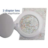 Lampe loupe LED dimmable, double lentille iris blanc MAUL - Lampe loupe LED dimmable MAULiris blanc, dimensions