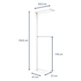 Lampadaire LED dimmable, direct et indirect jura blanc MAUL - Lampadaire LED dimmable MAULjura blanc, dimensions
