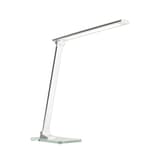 Lampe de bureau LED alimentée par USB POPY UNILUX - Lampe de bureau LED alimentée par USB UNILUX POPY blanc et gris métal, vue d'ensemble