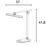 Lampe de bureau LED, capteur de luminosité PURELINE UNILUX - Lampe de bureau LED UNILUX PURELINE gris métal, dimensions