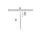 Lampe de bureau LED à pince, éclairage asymétrique STRATA UNILUX - Lampe de bureau LED à pince UNILUX STRATA noir, dimensions