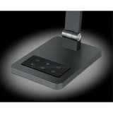 Lampe de bureau LED avec veilleuse Tide gris métallisé HANSA - Lampe de bureau Hansa Tide gris métallisé, pied et touches tactiles