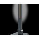 Lampe de bureau LED avec veilleuse Tide gris métallisé HANSA - Lampe de bureau Hansa Tide gris métallisé, veilleuse allumée sur le bras