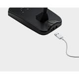 Lampe de bureau LED, col de cygne et port USB Twist noir HANSA - Lampe de bureau Hansa Twist noir, port USB à l'arrière du pied