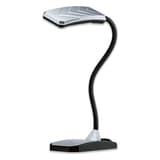 Lampe de bureau LED, col de cygne et port USB Twist argent HANSA - Lampe de bureau Hansa Twist argent, vue d'ensemble