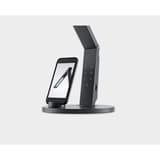 Lampe de bureau LED, 4 teintes et port USB Vario Plus anthracite HANSA - Lampe de bureau Hansa Vario Plus anthracite, téléphone sur le support magnétique