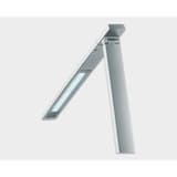 Lampe de bureau LED, 4 teintes et port USB Vario Plus argent HANSA - Lampe de bureau Hansa Vario Plus argent, tête allumée en lumière froide