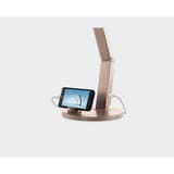 Lampe de bureau LED, 4 teintes et port USB Vario Plus champagne HANSA - Lampe de bureau Hansa Vario Plus champagne, téléphone sur le support magnétique
